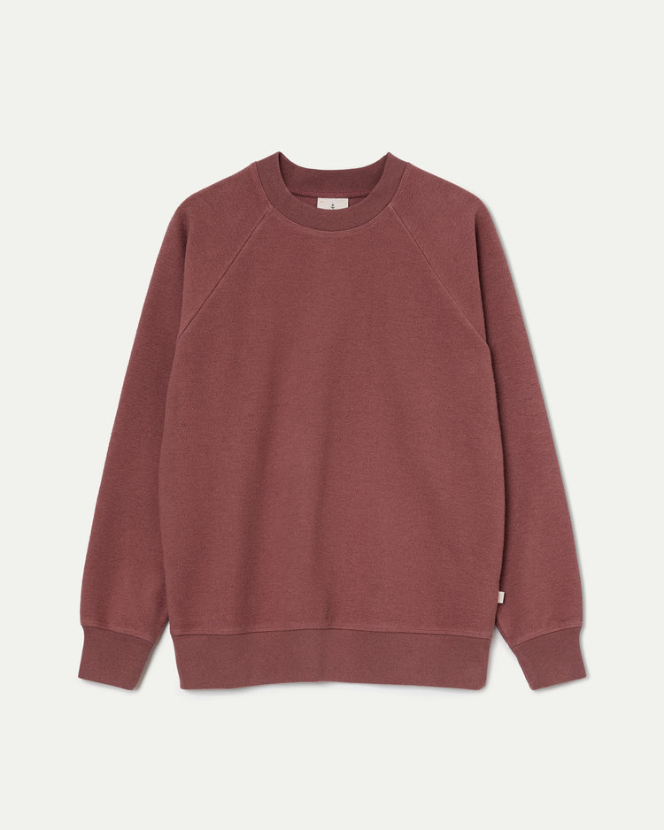 La paz cunha fleece sweater marsala