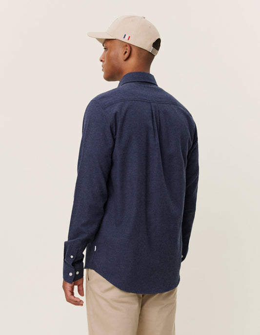 Les deux desert reg shirt dark navy melange