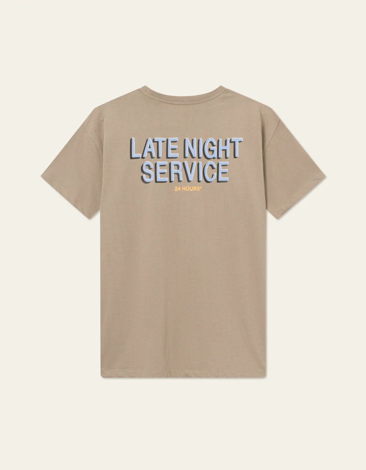 Les deux late night service t-shirt desert taupe