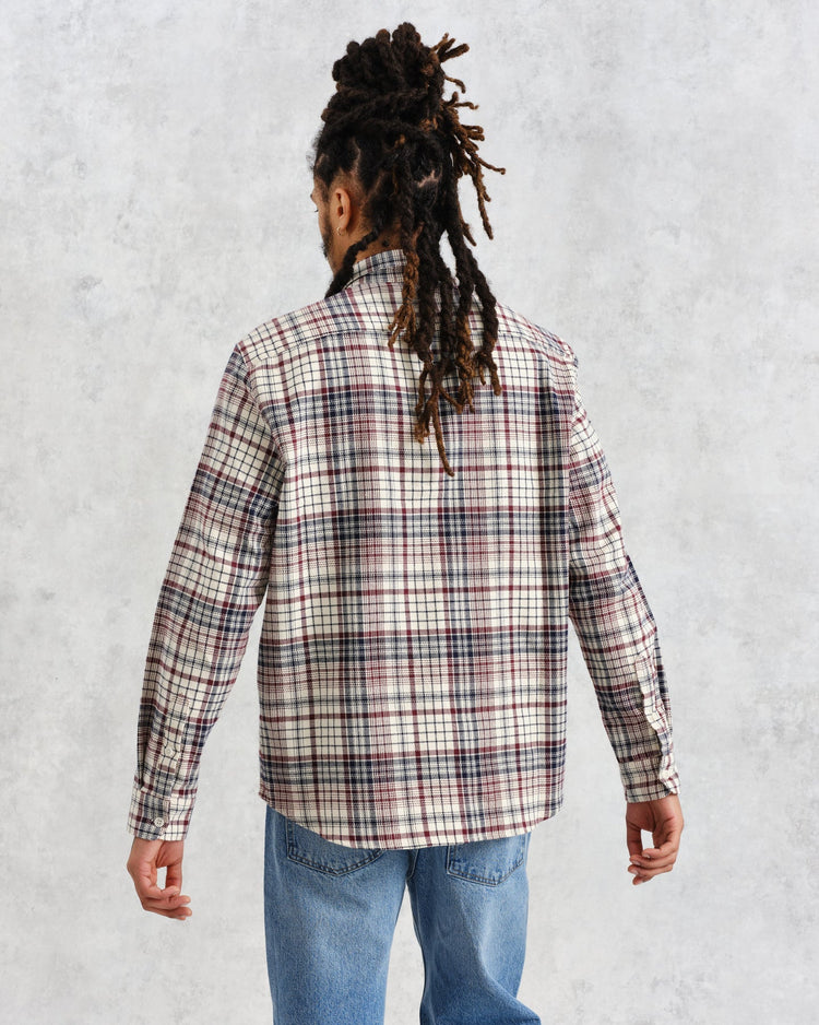 Wax london shelly shirt flannel navy red