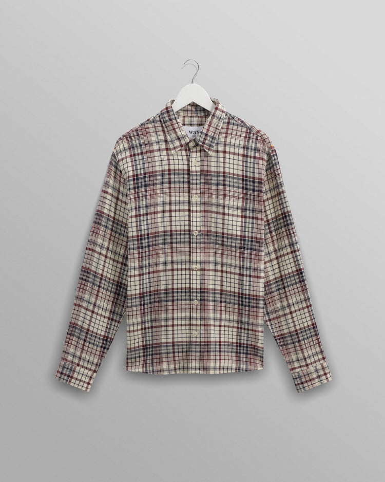 Wax london shelly shirt flannel navy red