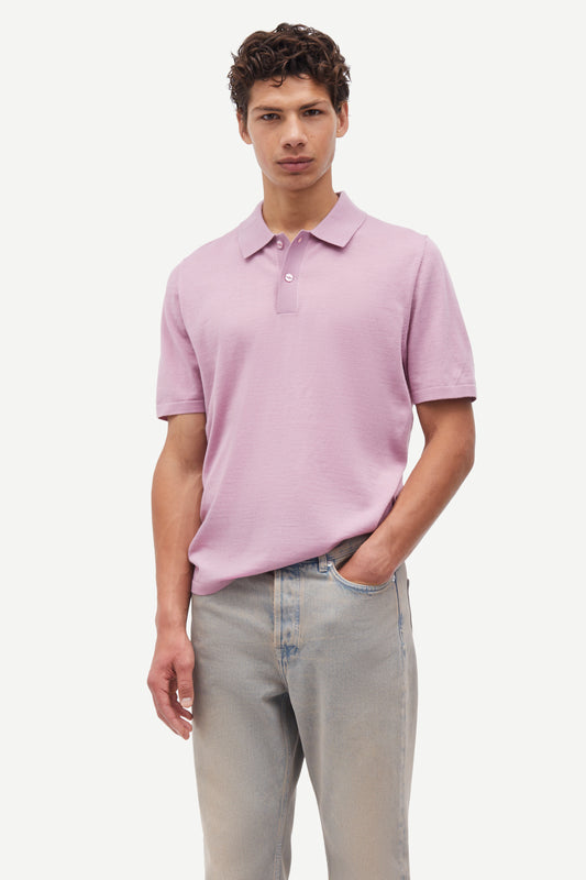 Samsoe samsoe sarowan knit polo 15477 orchid haze